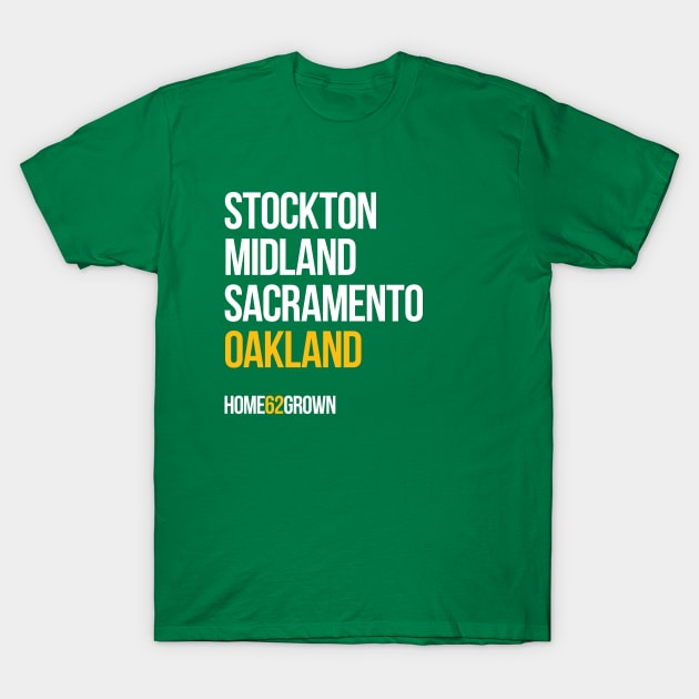 "Homegrown Series" Oakland: Doo (Green) T-Shirt by alanduda